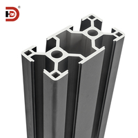 Perfil de Aluminio Industrial Negro 3060, Extrusión de Aluminio para Línea de Transporte, Línea de Ensamblaje, Automatización, Estructura de Banco de Trabajo