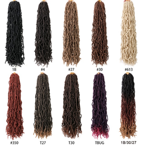 Nu Locs Crochet Tóc Bện Dài Mềm Locs 36Inch Crochet Tóc Pre-Vòng Nữ Thần Locs Xoăn Sóng Tóc Tổng Hợp - Product Image 2