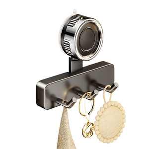 Lteng Suction Cup Hook Wall Mounted Key Holder No <b>Drilling</b> Required Easy Install Home Entryway Storage Rack - Product Image 2