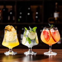 Ensemble de verres à cocktail en verre créatif, verres à martini, verres à champagne hauts, pour barman professionnel, mélange et utilisation en soirée