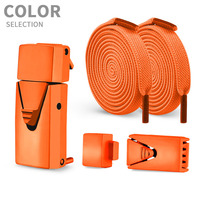 Clip pointu en métal coloré paresseux sans cravate 8MM lacet plat élastique lacet plat en nylon