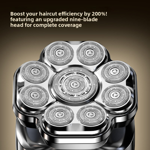 Electric <b>Razor</b> <b>Head</b> Shavers for Bald Men 9D Magnetic Floating Cutter <b>Head</b> LED Display Usb Rechargeable 150 Minutes Runtime - Product Image 4