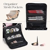 Portable Nylon maquillage et ongles outil étui de voyage transportant organiser sac cosmétique avec porte-brosse Train Ttattoo manucure boîte