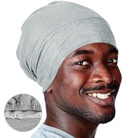 Curls Care Coton Dreadlocks Cap Bonnet Silky Slouchy Sleeping Beanie pour Hommes Femmes Long Elastic Print Design pour Voyage