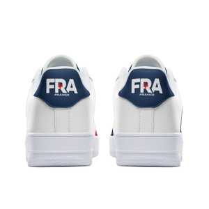 Sneakers personnalisées avec logo du drapeau français, design personnalisé pour hommes, fabricant <span class=keywords><strong>de</strong></span> skateboards, design personnalisé, sneakers en cuir SB à coupe basse ou haute, chaussures décontractées - Product Image 4