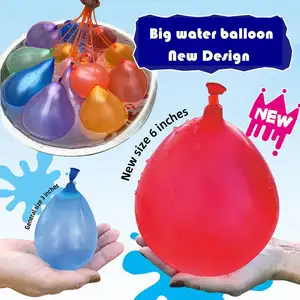 Wholesale New 2024 Big Size 6inch 3 Bunch 45pcs Latex Free Quick Fill Water Balloon For Kids Summer Beach Swimming Pool Toys