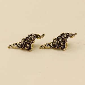 1 pièce Statue de crapaud doré porte-bonheur en laiton pur à trois pattes, à suspendre, pour la richesse, décoration intérieure - Product Image 2