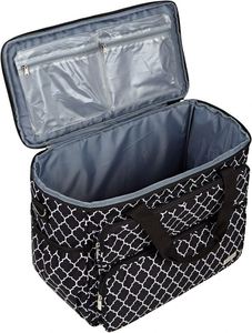 Free Sample Factory Custom Sewing Machine <b>Trolley</b> Leather Tote Carry Close <b>Portable</b> Hand Travel Mini Storage Bag - Product Image 2