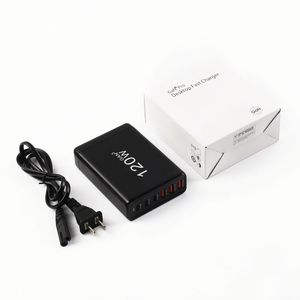 High Speed 120W Gan Charger Type-<b>C</b> Fast Charging 6 Ports Travel <b>Adapter</b> Super Fast Charger for Laptop Mobile Phone - Product Image 6