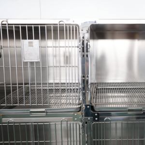 Açık/kapalı kullanım için çift köpek kafesi ve ev paslanmaz çelik klasik katı evcil hayvan kulubesi - Product Image 5