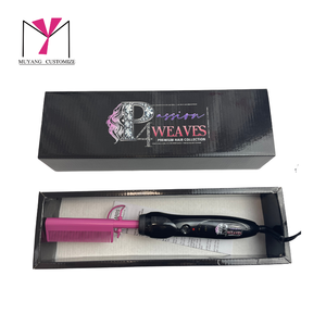 Peigne chauffant électrique MUYANG avec revêtement céramique, 1500W, température réglable, écran LED, coiffeur de cheveux noir, rose, or - Product Image 6