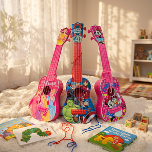 Ukelele de Juguete de Dibujos Animados de 21 Pulgadas, Instrumento Musical de Plástico, Guitarra para Niños para Aprender, Jugar y Regalar - Product Image 2