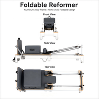 Reformer de Pilates pliable en alliage d'aluminium certifié CE, directement de l'usine, pour studios commerciaux et usage domestique
