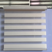 Persianas Enrollables Motorizadas Eléctricas Dobles Integradas en la Ventana, 100% Opacas Tipo Zebra