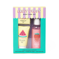 Ensemble cadeau de bain et spa pour enfants en gros d'usine, contenant gel douche, lotion corporelle, savon de bain pour adolescents, parfum pastèque et fraise