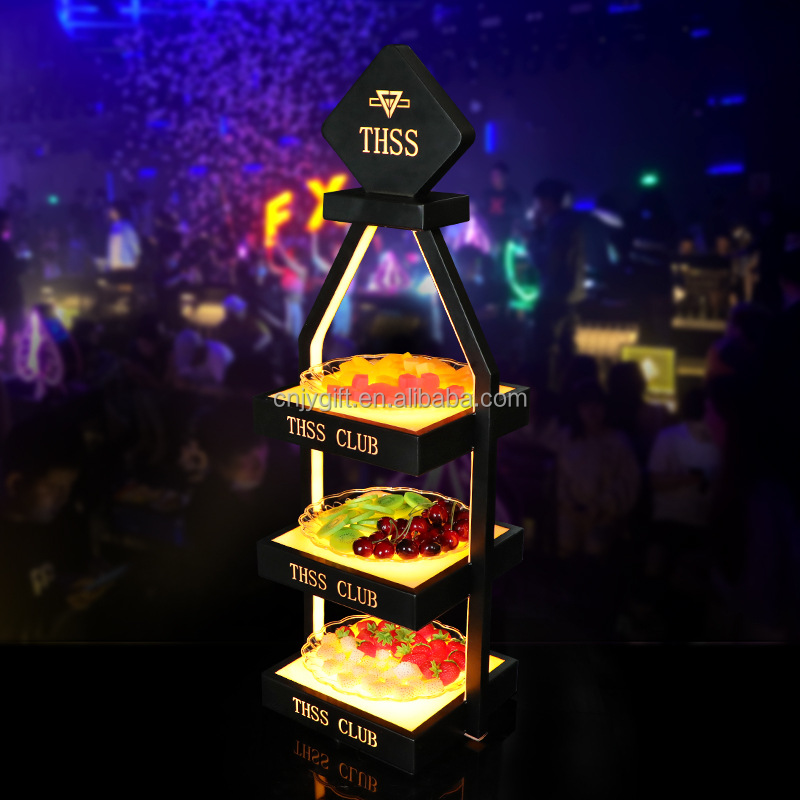 Luminous Fruit Plate - LED Fruit Tray Rack for Nightclubs