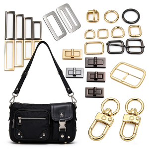 Kit complet de quincaillerie personnalisée en alliage de zinc pour sacs : fermoir rotatif, anneau en D, mousqueton pivotant pour personnalisation de sacs à main et pochettes pour femmes, OEM ODM - Product Image 2
