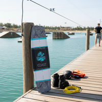 Tali Ski Air Fiberglass 75ft untuk Wakeboard, Dapat Disesuaikan, Warna Putih dengan Sirip, untuk Penggunaan di Danau dan Sungai, Unisex