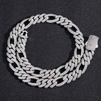 Chaîne cubaine plaquée or 14 carats Gaovo avec zircons CZ, style bling-bling hip-hop, pour hommes et femmes, idéale pour les soirées