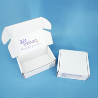 Caja de Cartón Corrugado Blanca Personalizada para Envíos, con Logotipo Personalizado para Comercio Electrónico y Venta Minorista