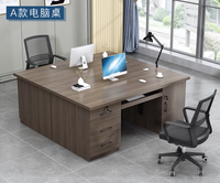 Vente en gros de bureau de travail moderne pour le personnel Table de bureau à deux places Mobilier de bureau Bureau d'ordinateur pour les employés