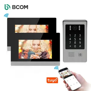Bcom समर्थन Tuya एप्लिकेशन 1.0MP घंटी कैमरा इनडोर इंटरकॉम वाईफाई 1080P वीडियो दरवाजा फोन निविड़ अंधकार दृश्य इंटरकॉम सिस्टम 720P