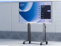 Meuble TV mobile en acier robuste pour téléviseurs de 75 à 120 pouces, grand meuble, économique, pour maison intelligente, moderne