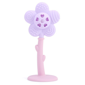 Mordedor de silicona con forma de girasol para bebés de 0 a 24 meses, juguete antipañales, herramienta de entrenamiento para educación temprana - Product Image 4