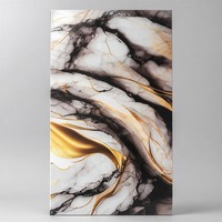 Panneau décoratif en PVC marbré avec revêtement UV, style européen, haute brillance, imperméable, à motifs répétés, grand format, pour hôtels et usage domestique