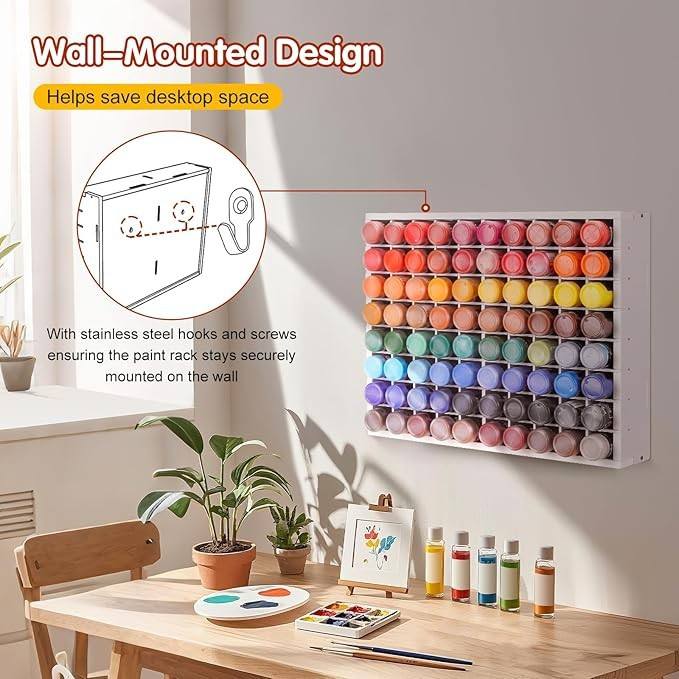 KS235 Modern PC Plastic Rotating Paint Rack Desktop Large Capacity ...