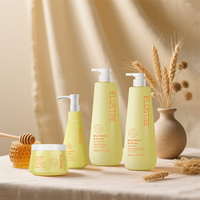 Ensemble Shampooing et Après-Shampooing Vegan Hydratant Anti-Pelliculaire à l'Eau de Riz Bio et au Miel, Marque Blanche, pour Cheveux Bouclés et Fins