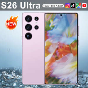 Téléphone portable intelligent S26 ULTRA en promotion, emballage d'origine, 16 Go + 1 To, 72 MP + 108 MP, déverrouillage facial, écran intégral, Android 15 - Product Image 1