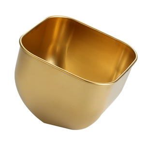 Stainless Steel Bowls Square Stackable For Commercial Use In Korean BBQ And Hot Pot Restaurants Holding Vegetables Leafy Greens - Product Image 2