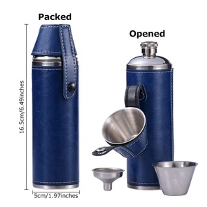 Thép Không Gỉ Xi Lanh <span class=keywords><strong>10Oz</strong></span> <span class=keywords><strong>Hip</strong></span> <span class=keywords><strong>Flask</strong></span> Da Bọc Hình Trụ <span class=keywords><strong>Hip</strong></span> <span class=keywords><strong>Flask</strong></span> Với Cup - Product Image 1