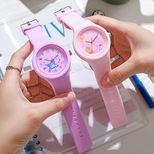 <span class=keywords><strong>Montre</strong></span> ronde en silicone personnalisable à motif de dessin animé, <span class=keywords><strong>tendance</strong></span>, à quartz, pour adolescentes, vente en gros, nouvelle arrivée - Product Image 3