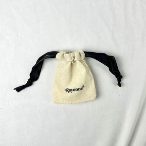Customized Eco-Friendly Organic Cotton Gift Packaging <b>Pouch</b> with <b>Drawstring</b> Closure Custom Logo for Jewelry & Watch Promotion - Product Image 5