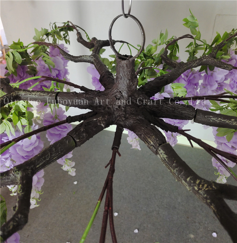 Albero Di Glicine Artificiale Realistico Design UK - 110 Cm Di Altezza, Tronco In Legno, Fogliame Viola - 2