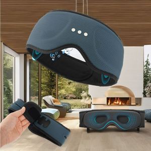 Masque de sommeil relaxant en coton et polyester avec ombre 3D, chargement sans fil Type-C, pour voyage et détente - Product Image 3
