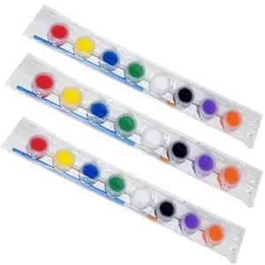 8 Farben Acrylfarbe mit Pinsel Kit Set nach Zahlen Kleidung Textilgewebe Handgemalte Wandputz Malerei Zeichnung für Kinder