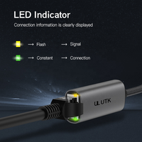 Konverter HUB Jaringan Gigabit USB 3.0 Tipe C ke RJ45, Kabel Adaptor Ethernet LAN USB ke RJ45 1000Mbps