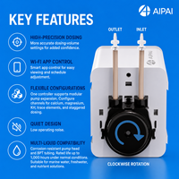 Doseur WiFi AIPAI pour aquarium, pompe péristaltique silencieuse, contrôle par application, distributeur programmable de suppléments liquides pour réservoirs de récif