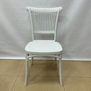 PP Plastic <b>White</b> & Gold Stackable Modern <b>Chair</b> for Wedding Farmhouse <b>Dining</b> & Hotel Use-Commercial Furniture - Product Image 5