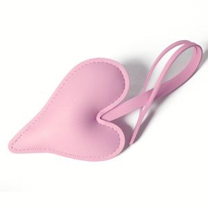 Cute Irregular Heart-Shaped Charms Colorful Pu Leather Puffy Pendant Keychain Bag Backpack Wallet Car Accessory Welcome <b>Gift</b> - Product Image 3
