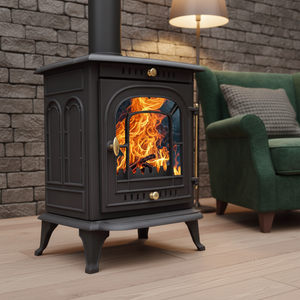 Poêle à <span class=keywords><strong>bois</strong></span> portable compact <span class=keywords><strong>pour</strong></span> la combustion et le chauffage, avec application de foyer autonome - Product Image 2