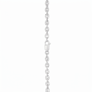 Chaîne Lariat Robuste et Solide en Platine Blanche Pt950, Maillons Lisses en Forme de D, Style Minimaliste Unisexe, Cadeau Idéal, Platine Lourde - Product Image 2