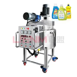 Automatic Homogenizer Mixer 100-10000L Temperature Controlled with 3 Jacket Heating Mixing Tank for Shampoo Blending Liquids