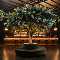 Arbre artificiel de cerisier en fleurs de 3 m, plante artificielle pour la décoration de restaurant, café, vitrine