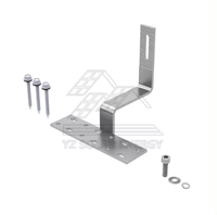 YZ Support de montage solaire de toit pré-assemblé de haute qualité à énergie solaire, avec borne de mise à la terre et pince intermédiaire en acier inoxydable SUS304