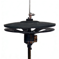Kit de batterie électronique professionnel 12 pouces avec cymbale Hi-Hat, finition brillante, capteur de force 360°, déclencheurs piézoélectriques en céramique à activation par pression