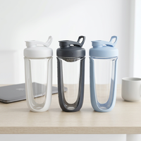 Bouteille d'eau en plastique sans BPA FX Factory, best-seller, 400 ml, shaker, gourde de sport pour la gym
